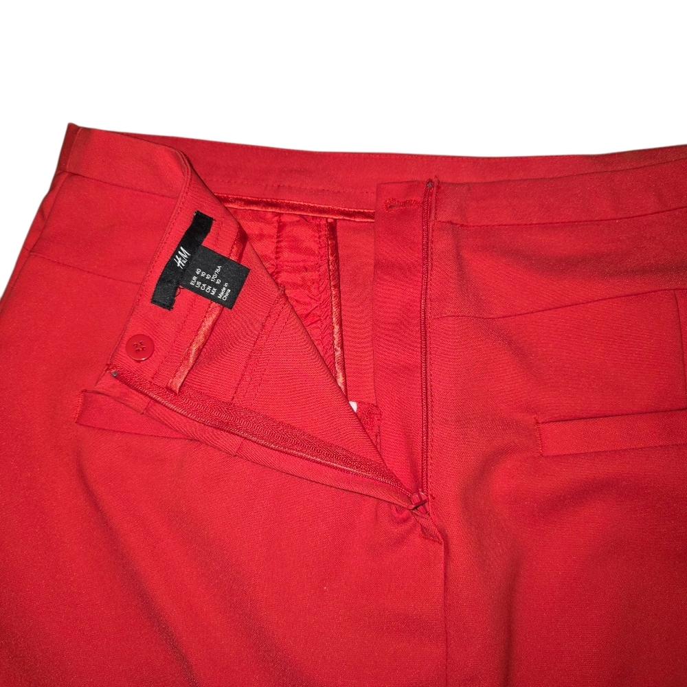 H&M Bright Red Mini Skirt Size 10 - Picture 5 of 9